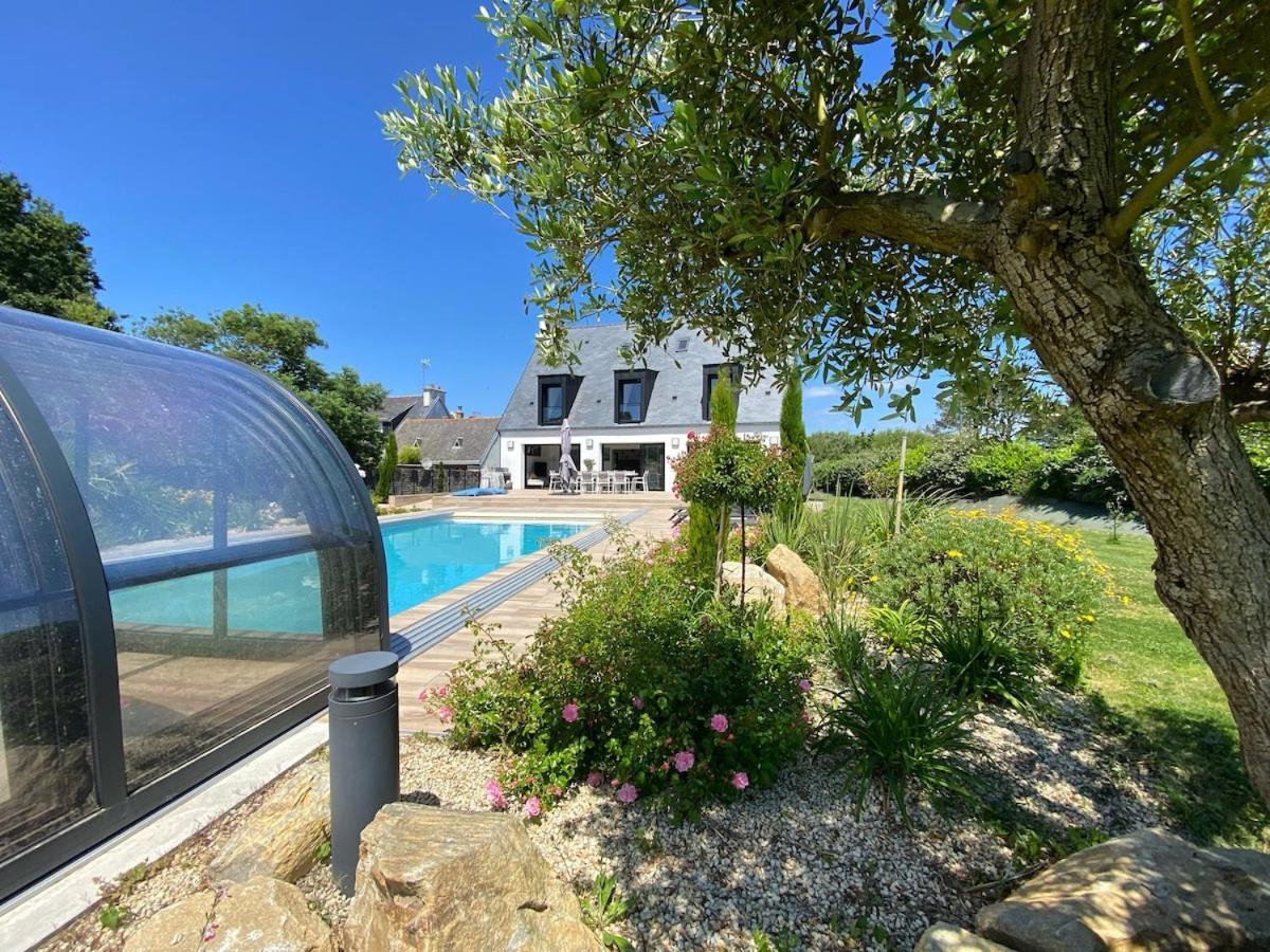 Superbe Villa Tout Confort Avec Piscine Chauffee Er Couverte Et Spa A 2 Pas De La Plage Фуэнан Экстерьер фото