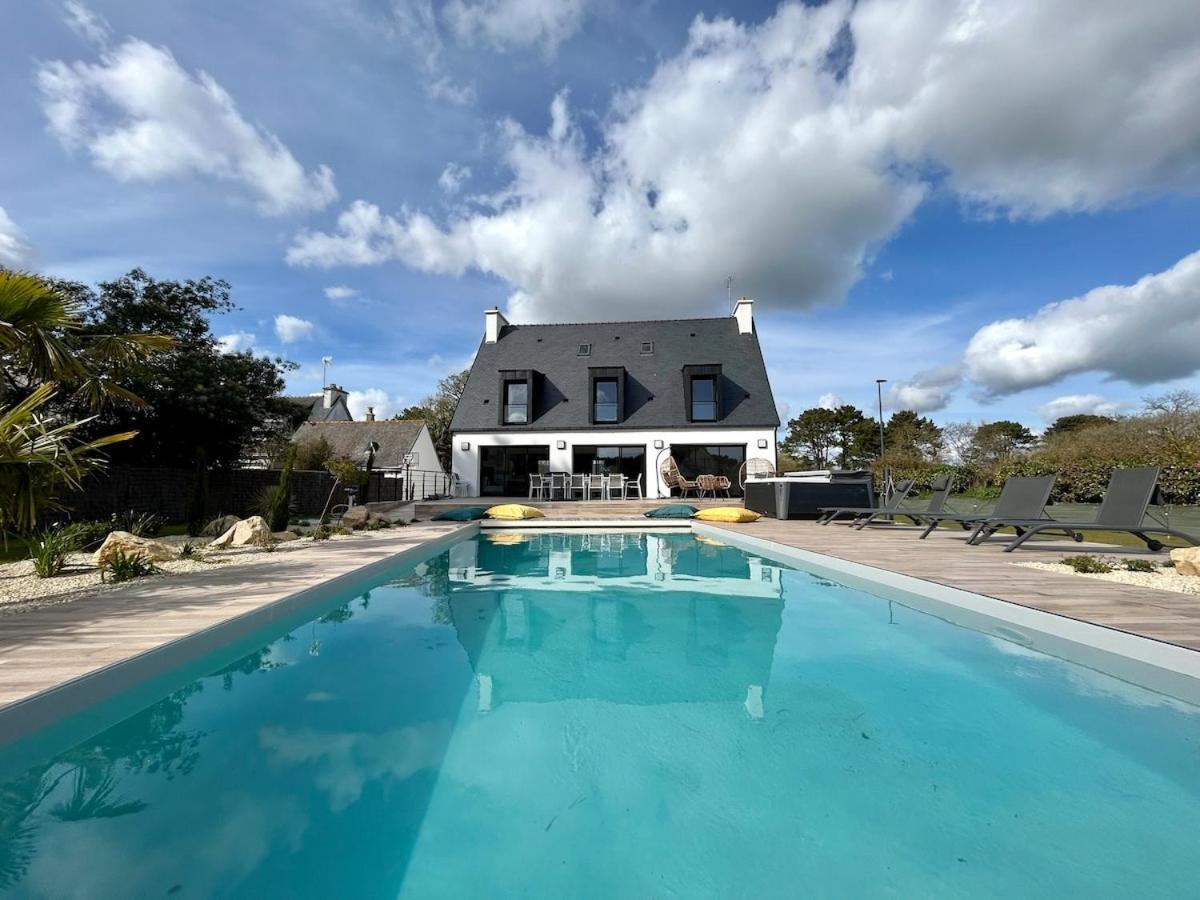 Superbe Villa Tout Confort Avec Piscine Chauffee Er Couverte Et Spa A 2 Pas De La Plage Фуэнан Экстерьер фото